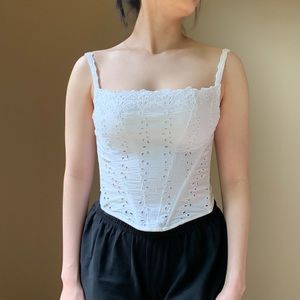 Victoria's Secret vintage cotton eyelet corset size 36C